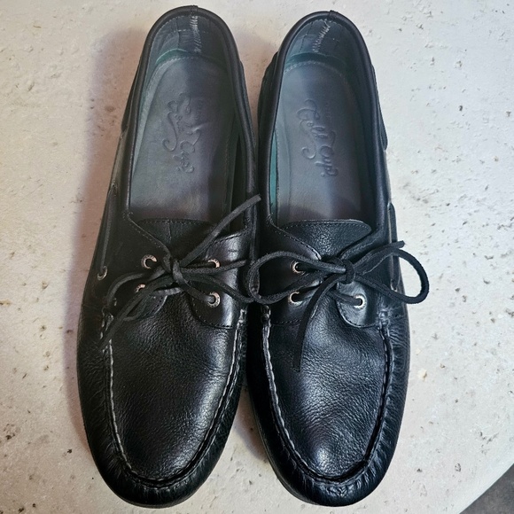 Sperry Gold Cup 2-Eye Boat Shoes, 14, like new—EUC, black - Picture 1 of 16